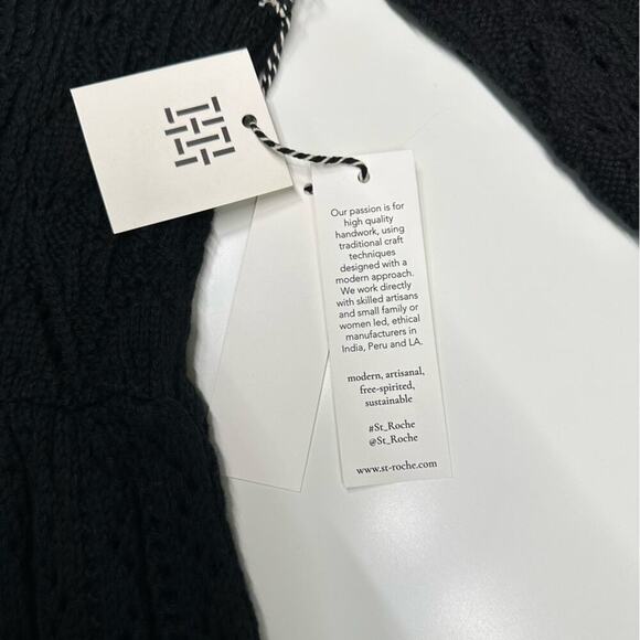 NWT | St. Roche | Knit Peplum Top | Black | Medium - Picture 11 of 16